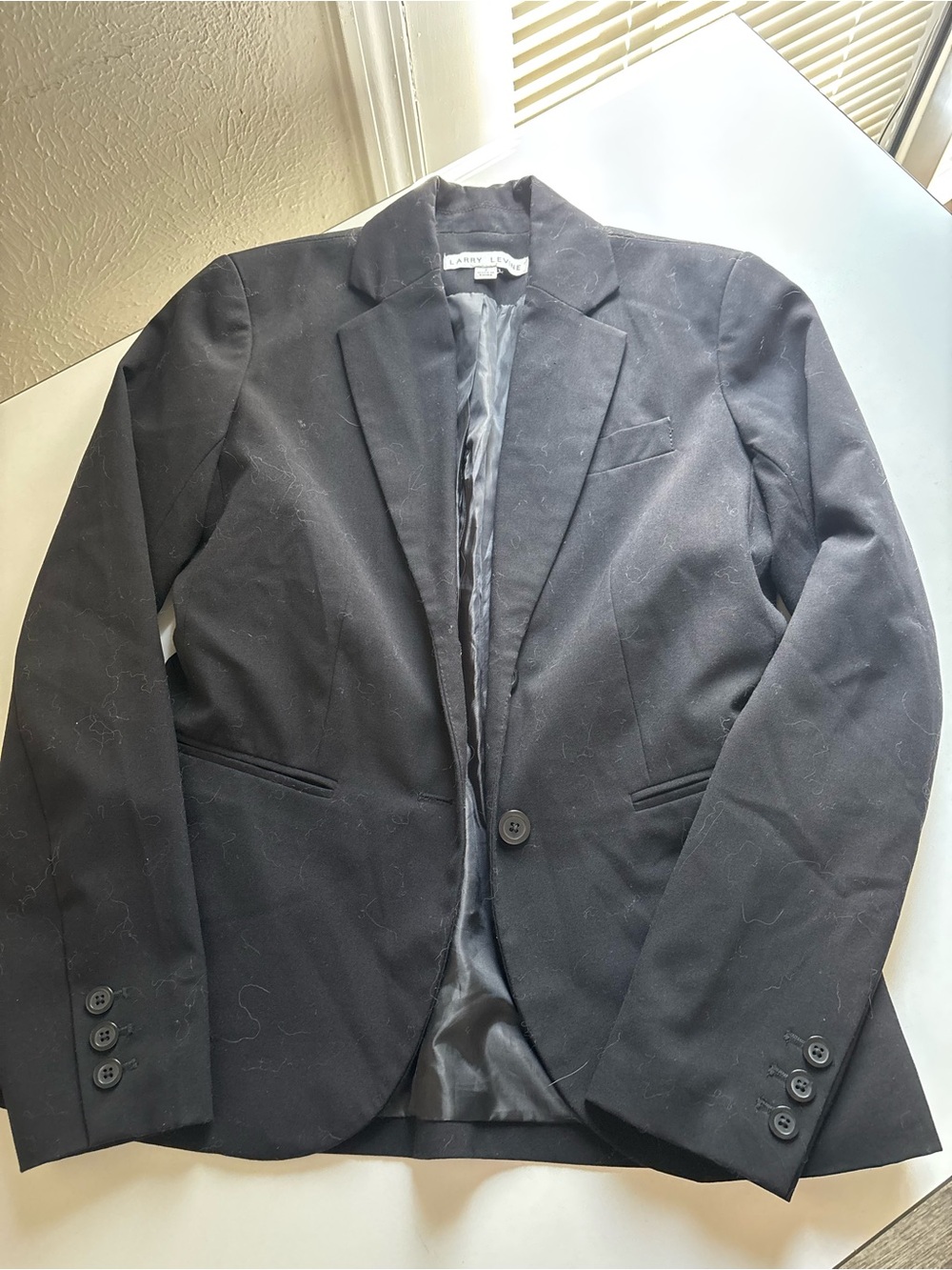 Larry Levine Black Women's Notch-Lapel Blazer